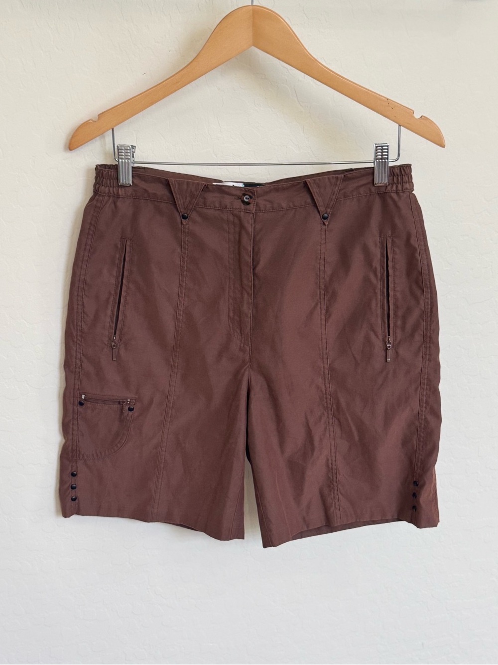 Jamie Sadock Women's Golf Cargo Shorts Brown Mauve Size 6 Lightweight